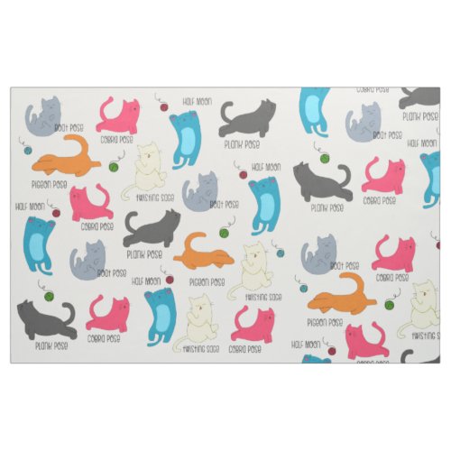 Cat Yoga Fabric