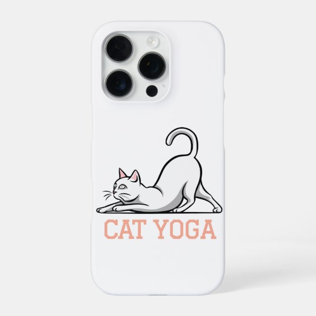 cat yoga iphone case (Back)