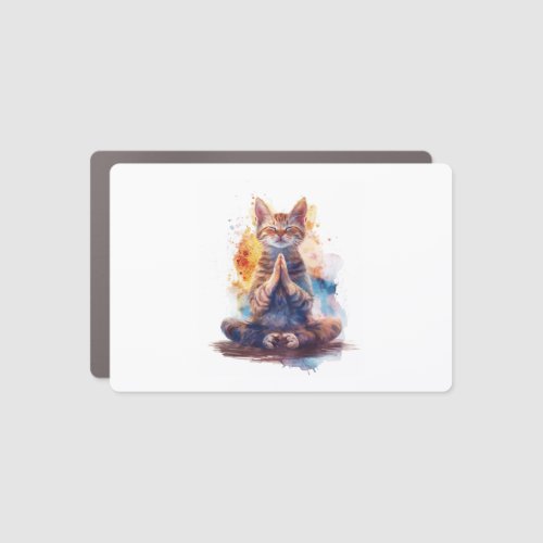 Cat Yoga Master Car Magnet