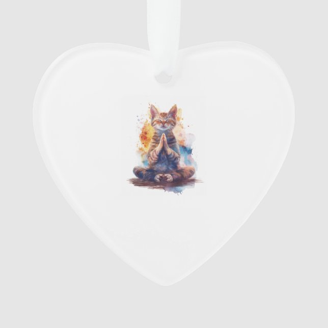 Cat Yoga Master Ornament (Front)