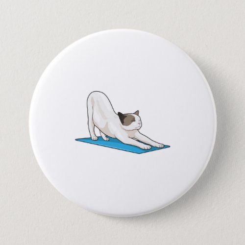 Cat Yoga Meditation Fitness Button