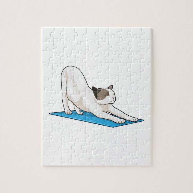Cat Yoga Meditation Fitness Jigsaw Puzzle (Vertical)