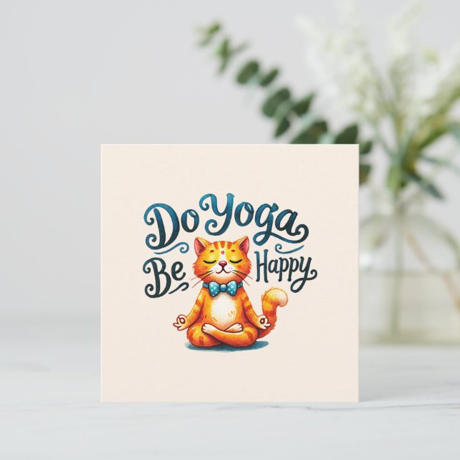 Cat Yoga Pose - Do Yoga, Be Happy (Standing Front)