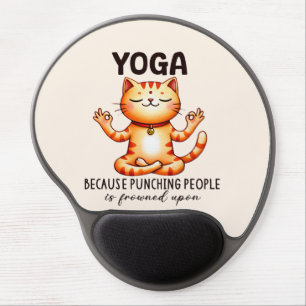 Cat Yoga Pose - Funny Yoga Gel Mouse Pad