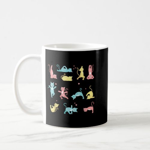 Cat Yoga Pose Kitty Humor Funny Cat Yogi Workout T Coffee Mug