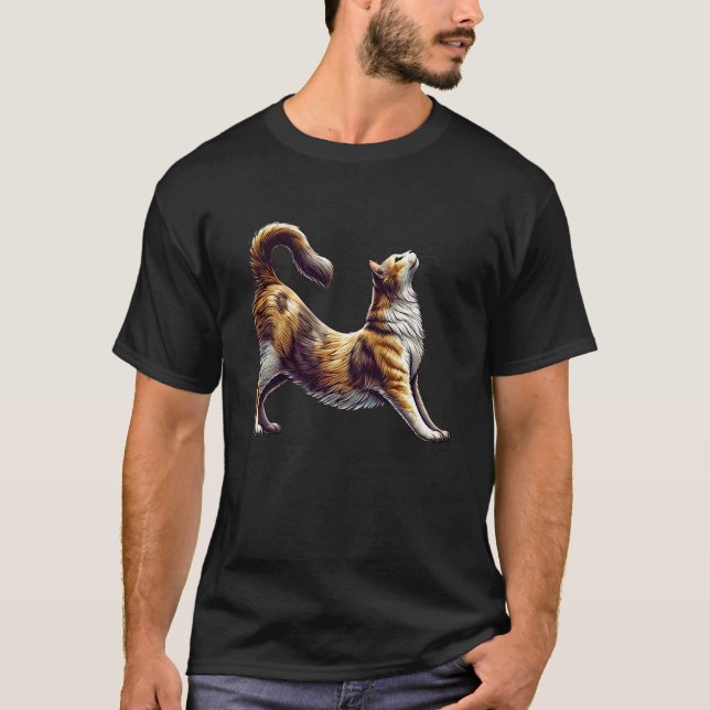 Cat Yoga Pose T-Shirt (Front)