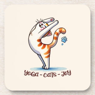 Cat Yoga Pose - Yoga - Cats - Joy Beverage Coaster