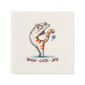 Cat Yoga Pose - Yoga - Cats - Joy Napkins