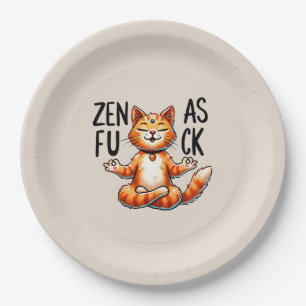 Cat Yoga Pose - Zen Paper Plates