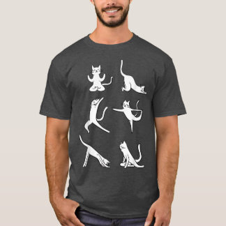 Cat Yoga Poses Funny Cute Yogi Meditation Namaste  T-Shirt