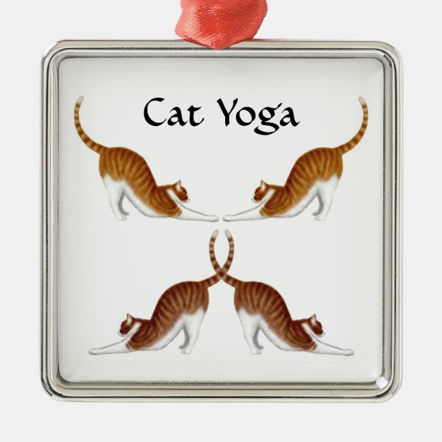 Cat Yoga Poses Ornament (Front)