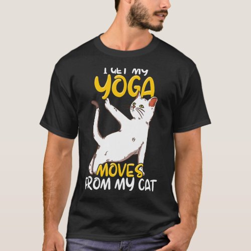 Cat Yoga Quote Zen Meditation Spiritual Namaste T_Shirt