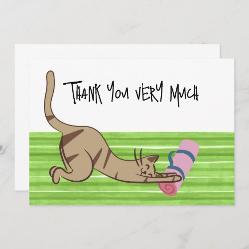 Cat Yoga Thank you card for cat Lovers