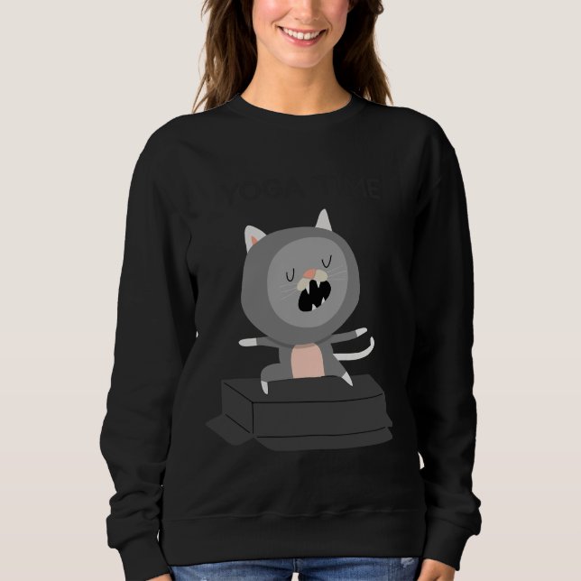 Cat Yoga Time Sweatshirt (Front)