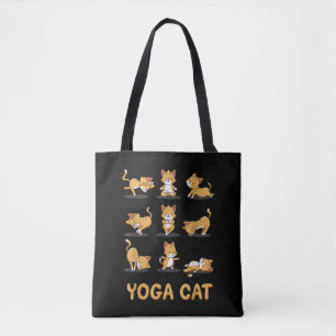 Cat Yoga Zen Cat Yoga Pose Meditation Men Women Ki Tote Bag