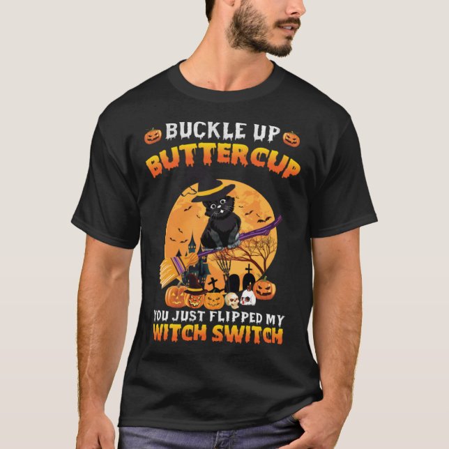 Cat You Just Flipped my Witch Switch Mens Womens K T-Shirt (Front)