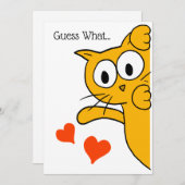 Cat You're My Favorite Human Flat Greeting Card (Front/Back)
