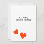Cat You're My Favorite Human Flat Greeting Card (Back)