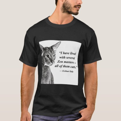 Cat Zen Master Eckhart Tolle T_Shirt