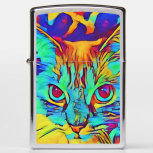 Cat Zippo Pocket Lighter