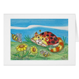 CatABug Cat Ladybug Bumble Bee Mice & Flower Art Cards
