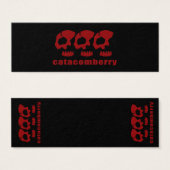 catacomberry skuletons BOOKMARKER (Front & Back)