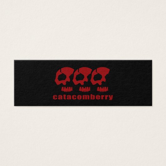 catacomberry skuletons BOOKMARKER (Front)