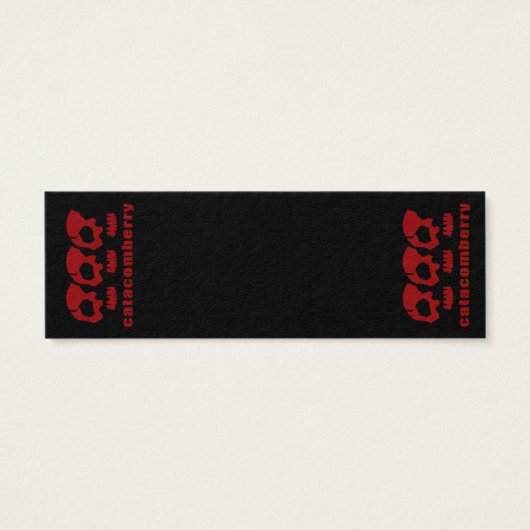 catacomberry skuletons BOOKMARKER (Back)