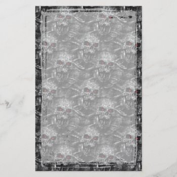 Catacombs Gothic Skull Stationery by gothicbusiness at Zazzle