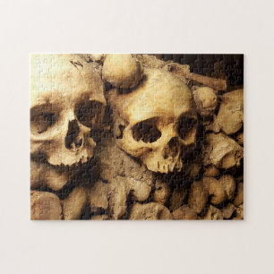 Catacombs Human Bones Skull Photo Jigsaw Puzzle