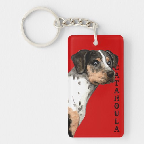 Catahoula Color Block Keychain