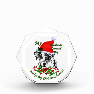Catahoula Leopard Dog Christmas Acrylic Award