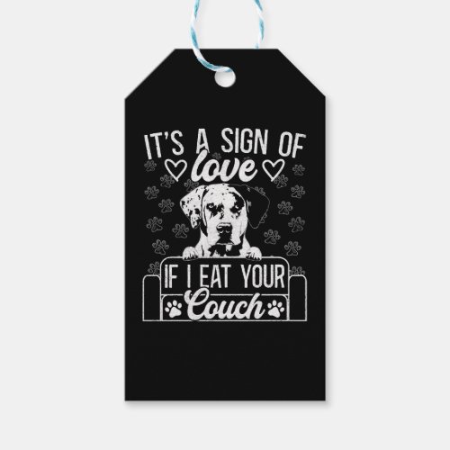 Catahoula Leopard Dog Eat Your Couch I Love My Dog Gift Tags