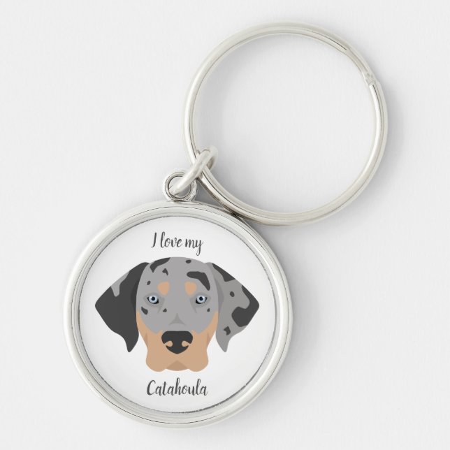 Catahoula Leopard dog Keychain (Front)