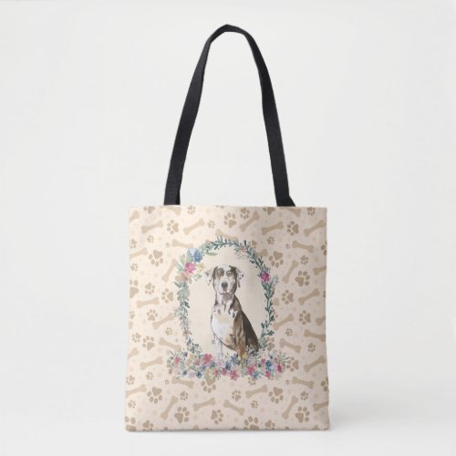 Catahoula Leopard Dog Paw Print  Dog Bone Cute  Tote Bag