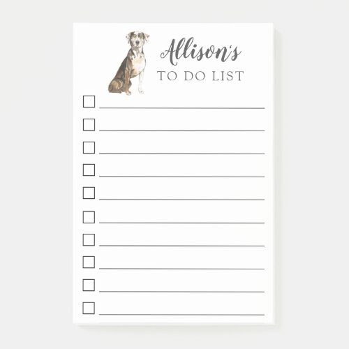 Catahoula Leopard Dog Personalized To Do List Post_it Notes