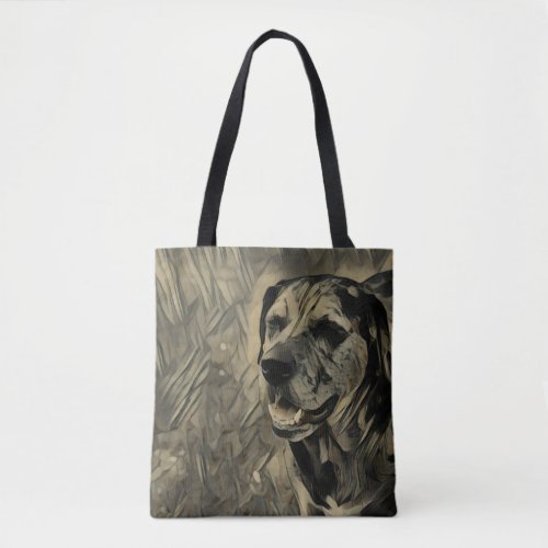 Catahoula leopard dog tote bag