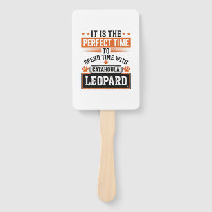 Catahoula Leopard Dog Vintage Time Shirt Design_1 Hand Fan