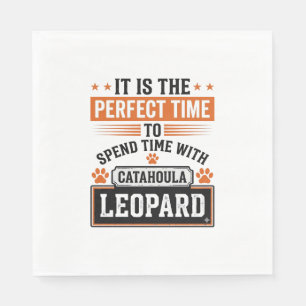 Catahoula Leopard Dog Vintage Time Shirt Design_1 Napkins