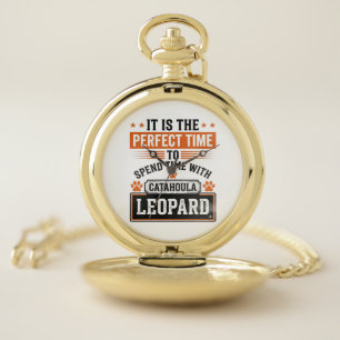 Catahoula Leopard Dog Vintage Time Shirt Design_1 Pocket Watch