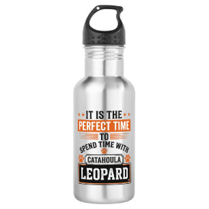 Catahoula Leopard Dog Vintage Time Shirt Design_1 Stainless Steel Water Bottle