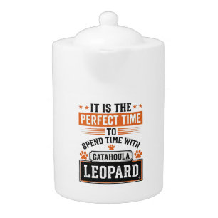Catahoula Leopard Dog Vintage Time Shirt Design_1 Teapot