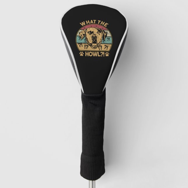 Catahoula Leopard Dog What the Howl Dog Lover Dad  Golf Head Cover (Front)