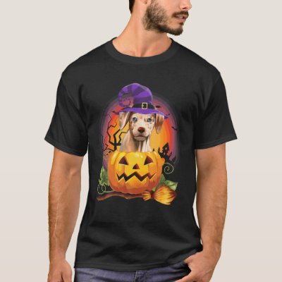 Catahoula Leopard Witch Pumpkin Halloween Dog T-Shirt