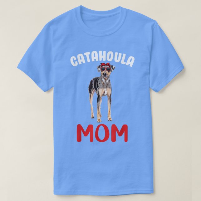 Catahoula Mom Funny Catahoula Leopard Dog Mom Moth T-Shirt (Design Front)