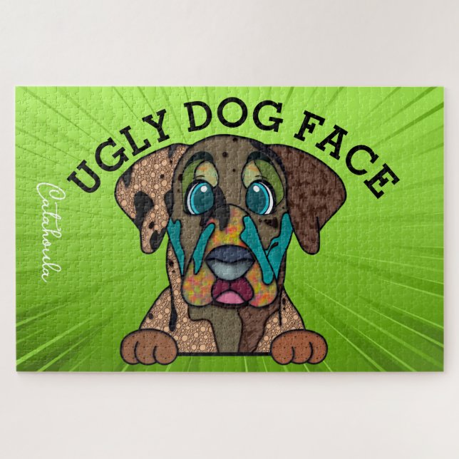 Catahoula ugly dog face 1000 piece  jigsaw puzzle (Horizontal)