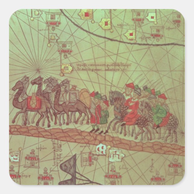 Catalan Atlas, detail showing Square Sticker (Front)