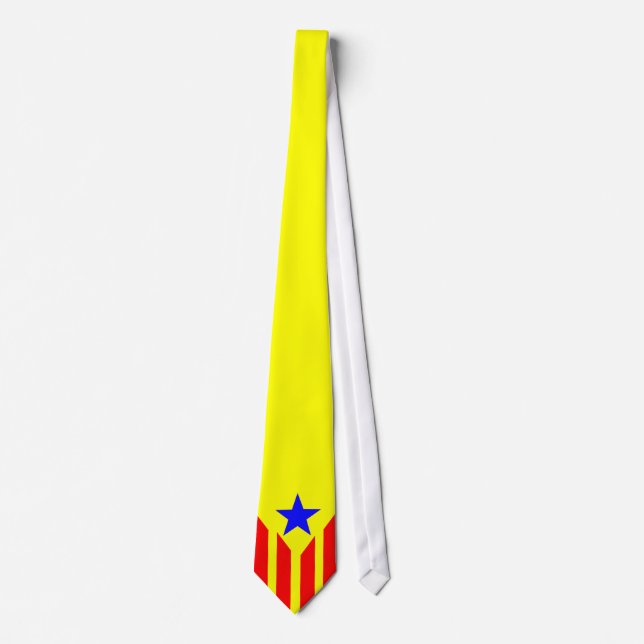 Catalan Estelada flag Neck Tie (Front)