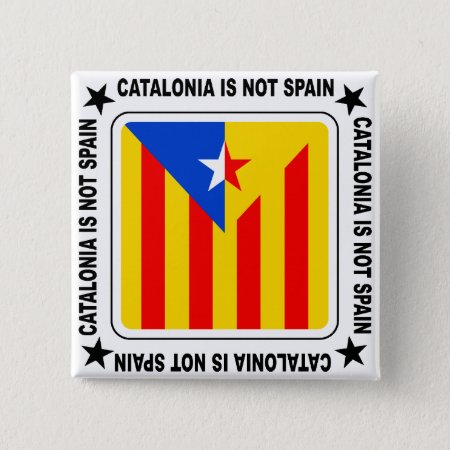Catalan Estelada Flag Pinback Button