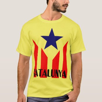 Catalan Estelada Flag T-shirt by elmasca25 at Zazzle